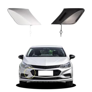 Imagem de Capa de gancho de reboque para para-choque dianteiro de carro compatível com Chevrolet Cruze L LS LT 2016 2017 2018 Premier sem RS Pkg 84051802 tampa pequena tampa de reboque tampa de olho de reboque