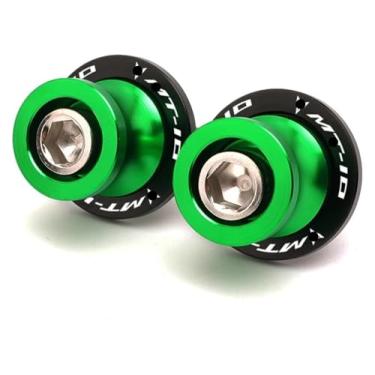 Imagem de BYYINGSUS Compatível com MT03 MT09 MT10 MT 03 09 10 Mt03 Mt09 Mt10 Bobinas de braço oscilante parafusos de suporte deslizantes acessórios de motocicleta de braço oscilante de 6 mm (verde MT10)