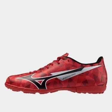 Imagem de Chuteira Society Mizuno II Select Unissex, Vermelho, Prata, 40