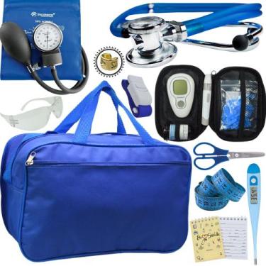 Imagem de Kit Enfermagem + Aparelho Medidor Glicose Completo Premium - Love Saud
