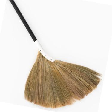 Imagem de TTS For Home - Vassoura macia de palha vietnamita - Vassoura de grama interna - Vassoura de mão vassoura preta de cabo longo para casa, garagem, escritório, saguão, cozinha com 96,5 cm de comprimento