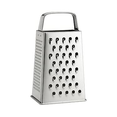 Imagem de Ralador de 4 Faces em Aço Inox, Multiuso para Queijos, Legumes e Verduras, com Alça