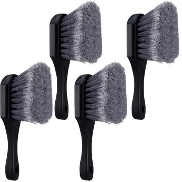 Imagem de MAQUITA 4 peças de escova de limpeza de banho de pássaros, cerdas duras, cerdas rígidas, com cabo de plástico, esfregão utilitário para alimentador de pássaros, acessórios de banho, fonte, limpeza