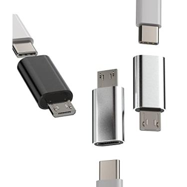 Imagem de Adaptador USB C fêmea para micro USB macho (pacote com 3) cabo tipo C conversor de sincronização de dados Android para iPad Thunderbolt cabo de carregamento compatível com Samsung Galaxy S7 S6 Edge