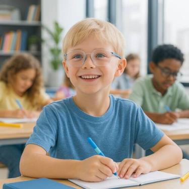 Imagem de Armação óculos grau infantil flexível menino - diamanti - ALÍKI, Azul,