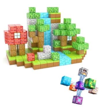 Imagem de Blocos Magnéticos 148 Peças De Construção Criativa Infantil Brinquedo Educativo De Montar Magnético Brinquedos Sensorial e Lúdico Para Aprendizado e Diversão