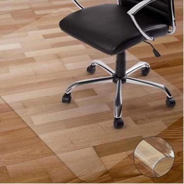 Imagem de Tapete De Cadeira De Rodas Para Carpete Cadeira De Escritório Tapetes De Chão Transparente Pvc Anti-risco Protetor De Piso Para Pisos De Carpete Piso De Madeira Fácil De Lim, Clear, 80x120cm