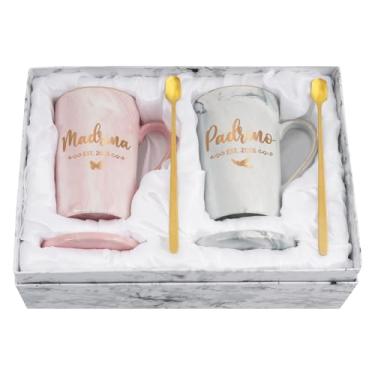 Imagem de Maustic Presente de pedido de padrinhos, presente de proposta Padrinos Madrina, conjunto de canecas Padrino Madrina Est 2026, presentes Will You Be My Godparents Gifts, Presentes de madrinha padrinho