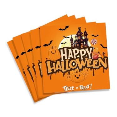Imagem de Guardanapos descartáveis de jantar de Halloween - 20 peças macias e absorventes, papel de qualidade premium 33 x 33 para festas, recepções de casamento, festas, jantares ou eventos de bufê e uso