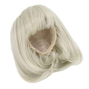 Imagem de Zerodis Peruca de Boneca Artesanato Coleção Artesanato Materiais Peruca de Cabelo para Boneca 1/3 Bjd Cor Rosa Fácil Corte Diy para Dramatização de Fibra Macia Comprimento do Ombro Curto (Verde)