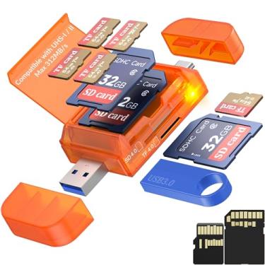 Imagem de JOOPSHEE Leitor de cartão USB tipo C 3.0 3.1 SD e MicroSD 4.0, adaptador de memória externa de alta velocidade 312 MB/s UHS-II para MicroSD, SDXC, SDHC, compatível com telefone/pad 15/16, Mac Pro/Air