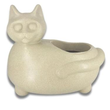 Imagem de NUTRIPLAN, Vaso Mascote Gato 30 Cor Cimento NUTRIPLAN