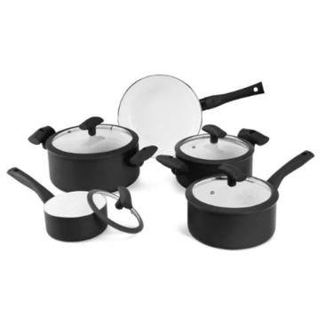 Imagem de Jogo De Panelas Soft Touch Hercules Antiaderente 5Pçs Preta