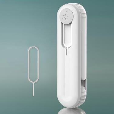 Imagem de Mini ferramenta de limpeza portátil de pacote único – 2 opções de cores limpador de slot de cartão e caneta ejetora para eletrônicos, teclado, telefone, bandeja SIM (kit de limpeza de bolso) (branco)