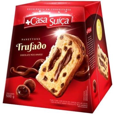 Imagem de Panettone Casa Suíça Recheado Creme de Avelã e Cacau 500g