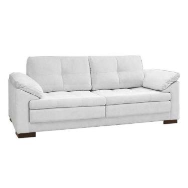 Imagem de Sofá Retrátil Bali 2 Lugares Couro 175Cm Pés de Madeira - DROSSI