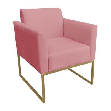Imagem de Poltrona Base Industrial Dourada Maressa S17 Rosê