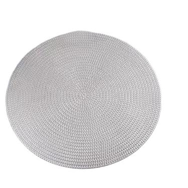 Imagem de Kit 4 Ou 6 Peças Mesa Sousplat Cozinha Redondo Jantar Descanso De Prato(KIT 6 CINZA METÁLICO)