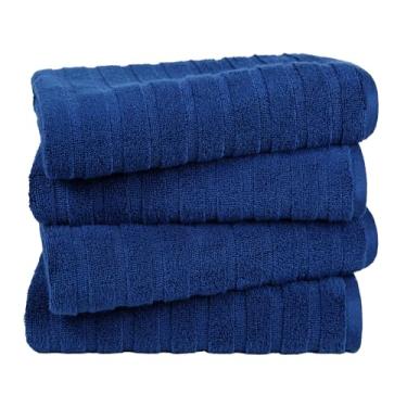 Imagem de TRIDENT Conjunto de toalhas de banho macias de secagem rápida de alta absorção 68,5 cm x 137,2 cm, conjunto de 4 toalhas de banheiro de uso diário, 100% algodão, toalhas para banho, academia, 4 peças