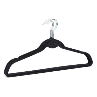 Imagem de Kit 3 Cabides Slim de Veludo Antideslizante para Roupas Delicadas - Âm