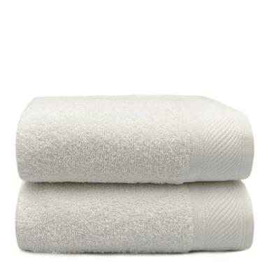 Imagem de Kit 2 Toalhas de Banho Grandes e Macias 100% Algodão 72x150cm Alta Absorção e Conforto – Toalhas Premium (Branco 2un)