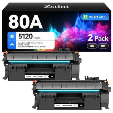 Imagem de Pacote com 2 cartuchos de toner de alto rendimento 80A preto para HP L