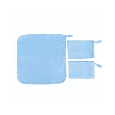 Imagem de Fralda Pano de Boca Babete Bebê Malha Liso com Viés e Prendedor de Chu