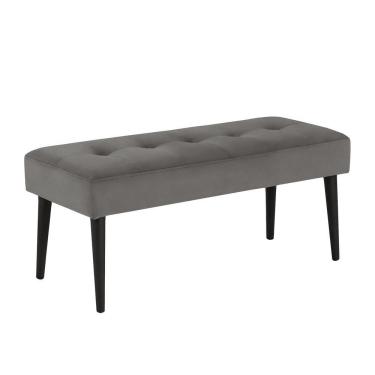 Imagem de Banco Estofado Theo 1,20m Suede Cinza - Inova Decor