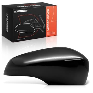 Imagem de A-Premium Tampa do espelho retrovisor do lado do passageiro - compatível com Chevrolet Spark 2016-2022 - preto liso, sem furo de seta