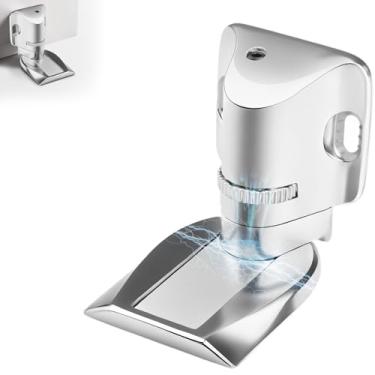 Imagem de Rolha de porta à prova de vento, batente de porta magnético de altura ajustável, para aberturas de porta de 5 a 30 mm com parafusos e adesivo (prata)