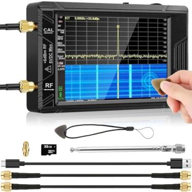 Imagem de Pinaple analisador de ultra espectro tinysa, tela de toque hd de 4 polegadas, analisador portátil de alta frequência de 100k-5,3 ghz, gerador de sinal rf, suporte para cartão de 32 gb, rbw 2