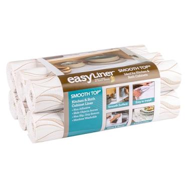 Imagem de Smooth Top EasyLiner para armários e gavetas - fácil de instalar e cortar para caber - papel de prateleira e forro de gaveta não adesivo - forro de prateleira antiderrapante - 30,5 cm x 3 m - pacote