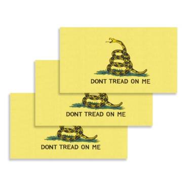 Imagem de TMHTMH Adesivos de carro com bandeira Don't Tread On Me, 3 x 5 polegadas Gadsden Flag Vinyl Decal para fora do carro, para-choques de janela de carro, caminhão, veículos