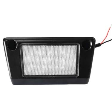 Imagem de Luz de varanda para trailer de 2000 lúmens, alumínio preto, 12 a 48 V 5 polegadas (12,7 cm) para toldo de reboque, LED externo, vida útil longa