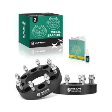 Imagem de YHTAUTO Adaptadores de roda 8 x 6,5 a 8 x 180 3,8 cm serve para Chevy, GMC, Silverado Sierra 2500 3500 HD 1999-2010, C/K, Suburban, Savana, Express, espaçadores de pneu de 8 pinos com pinos M14 x 1,5