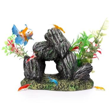 Imagem de Hygger CO2 Decorações de aquário multiestilo, ornamentos de aquário de resina natural para água doce e salgada (não para tanques de coral), esconderijos seguros para peixes Betta, camarão, peixes