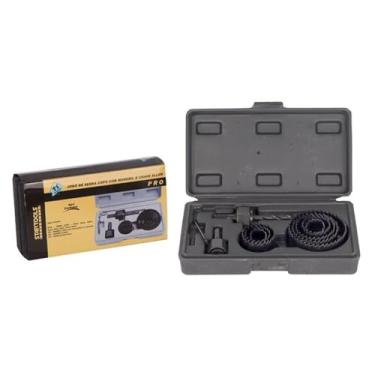 Imagem de Jogo de Copo em Aço Carbono, 8 Peças, 64mm a 127mm, com Mandril e Chave Allen, para Madeira, Metal e Plástico