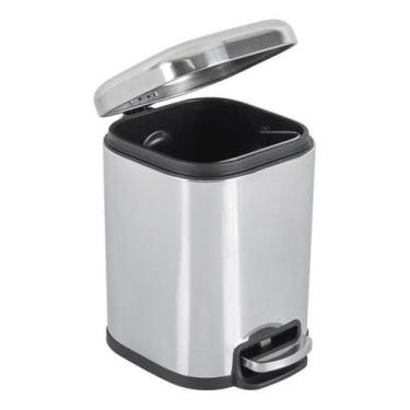 Imagem de Lixeira De Banheiro - Cromada - 6 Litros - Sensea - Prateado