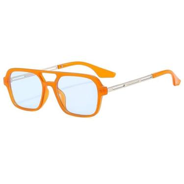 Imagem de Óculos de Sol com Ponte Dupla UV400 Feminino Rosa Degradê Estampa de Leopardo Azul Masculino para Esportes ao Ar Livre, Corrida e Ciclismo, A,2