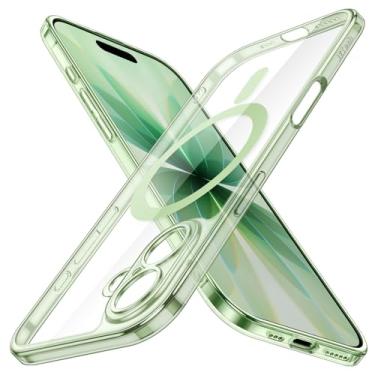 Imagem de JETech Capa Magnética Fina para iPhone 17 6,3 Polegadas Compatível com MagSafe, Proteção Total da Lente da Câmera, Case Protetora Minimalista Transparente Leve Ultrafina (Sálvia)
