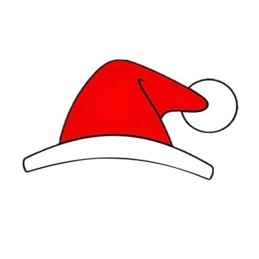 Imagem de Baoblaze Adesivo de chapéu de Natal, decoração festiva em papel, decalque para scrapbook de Natal, decalque automotivo para garrafas de água.