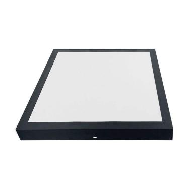 Imagem de Painel De Led Blumenau Backlight Quadrado De Sobrepor 32w Bivolt Preto 6500k Luz Branca