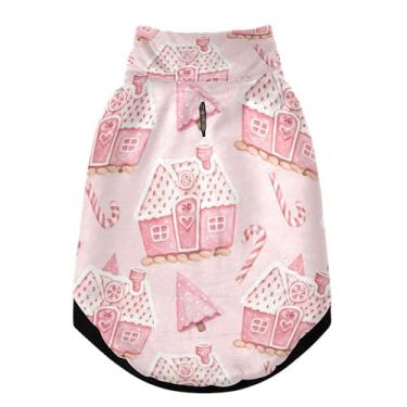 Imagem de SEHANY Casaco de Natal de gengibre para cães pequenos, superquente, à prova de vento, jaqueta de inverno, macia, aconchegante para animais de estimação, moletom para clima frio na neve com furo na