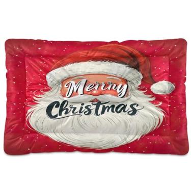 Imagem de SEHANY Cama de Natal para cães e gatos com fundo antiderrapante, cama de canil, colchão macio para animais de estimação, lavável para cães pequenos, médios e grandes, gatos, 45,7 x 61 cm