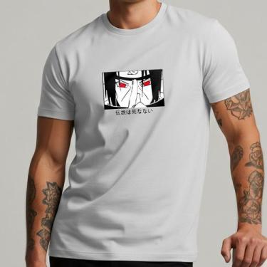Imagem de Camiseta Itachi Sharingan Naruto Estampa Anime Masculina Casual Estilo