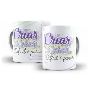 Imagem de Caneca Branca com Frase Motivacional, Arco-Íris Colorido, Design Divertido, Cerâmica (22818)