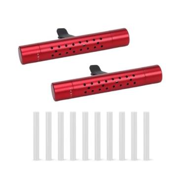Imagem de Osilly 2 peças de clipe de ventilação difusor de carro, conjunto de aromas de óleo essencial de veículo com 10 bastões de recarga sem cheiro, acessórios de decoração de ambientador de ventilação