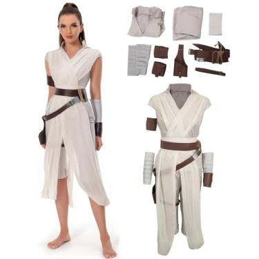 Imagem de Heodols Fantasia feminina de cavaleiro para adultos, fantasia de cosplay Force Master, fantasias de Halloween, Branco A, Large