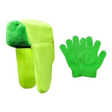 Imagem de Lumeifushi Gorro de tricô, chapéu de inverno, acessórios de fantasia, luvas vintage para cosplay de Halloween