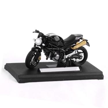 Imagem de Generic Modelo de Brinquedo de Motocicleta de Simulação de Liga para Decoração de Bolo Preto para Crianças e Adultos